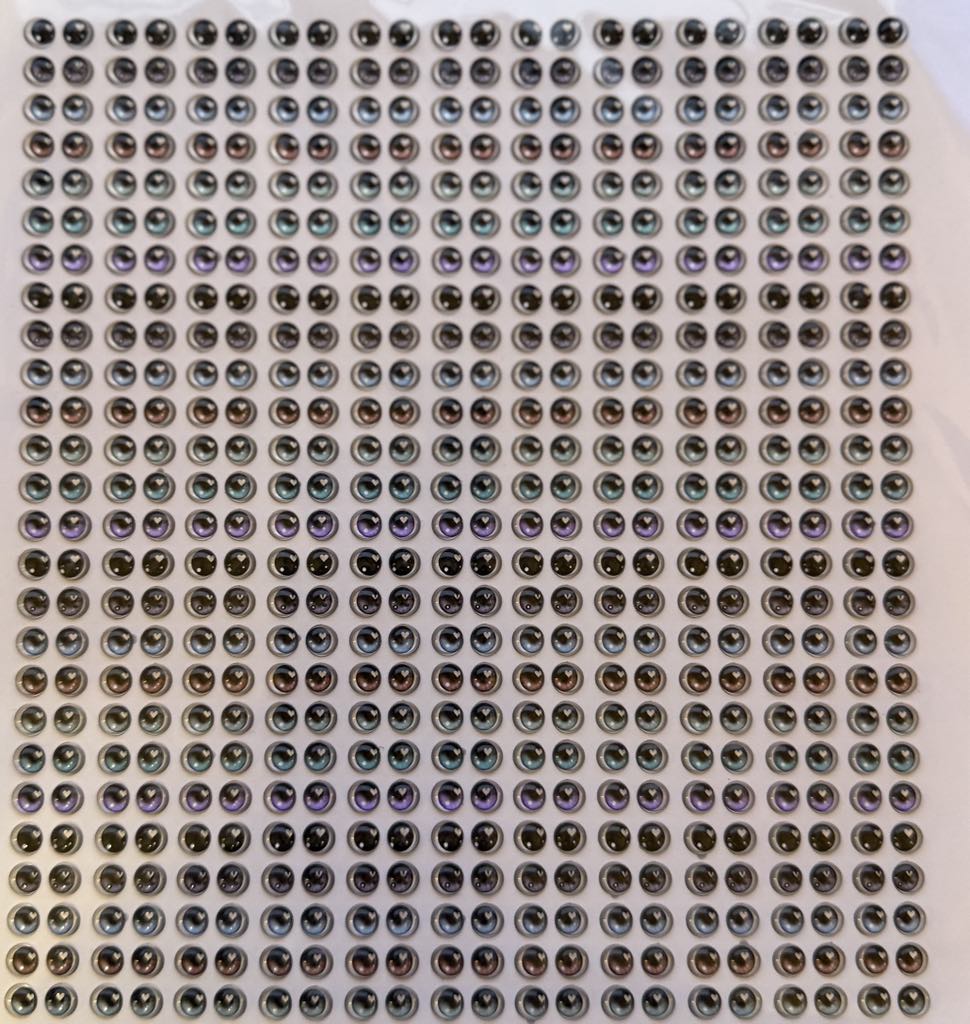 Planilla de Ojitos Resinados El Arte de Marci Mod 142