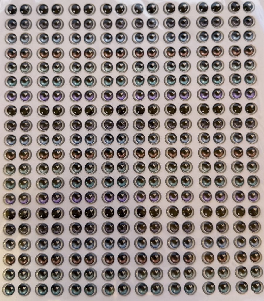Planilla de Ojitos Resinados El Arte de Marci Mod 142