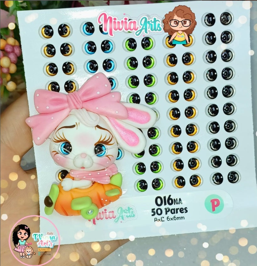 Ojitos Resinados Nivia Arts Mod. 016NA