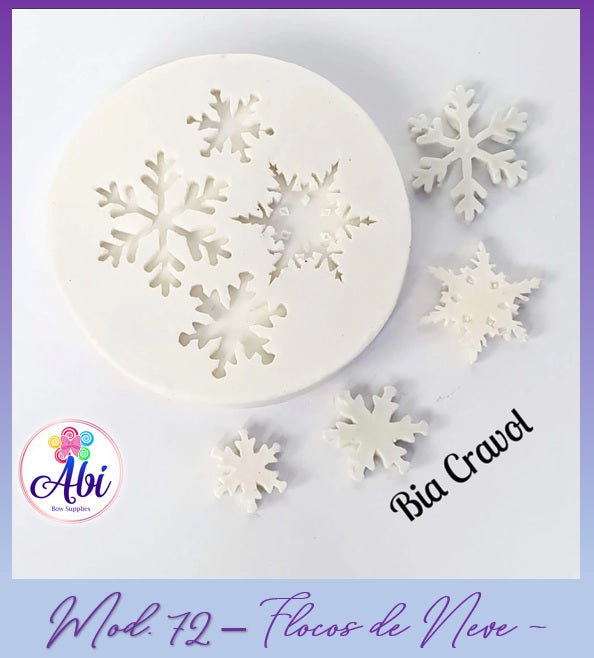 Molde de Silicon Flocos de Neve / Snowflakes mod72MD BC