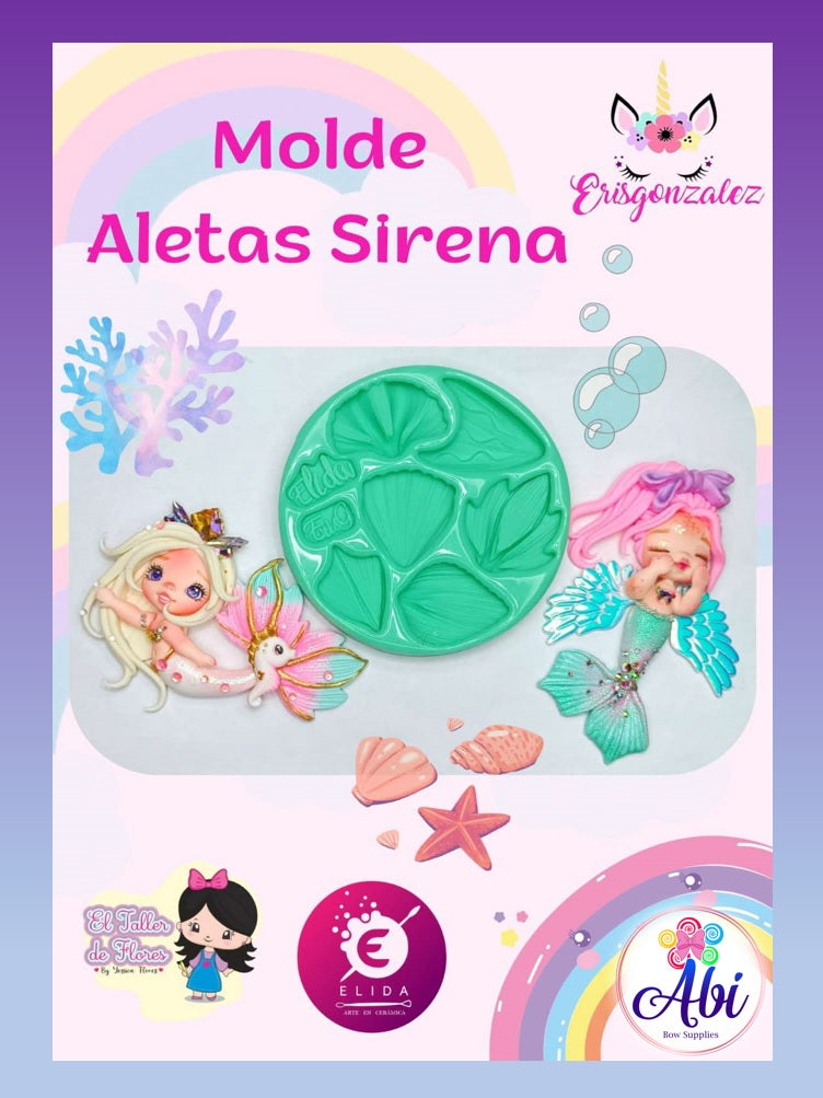 Moldes de Silicon Aletas Sirena ErisGonzalez