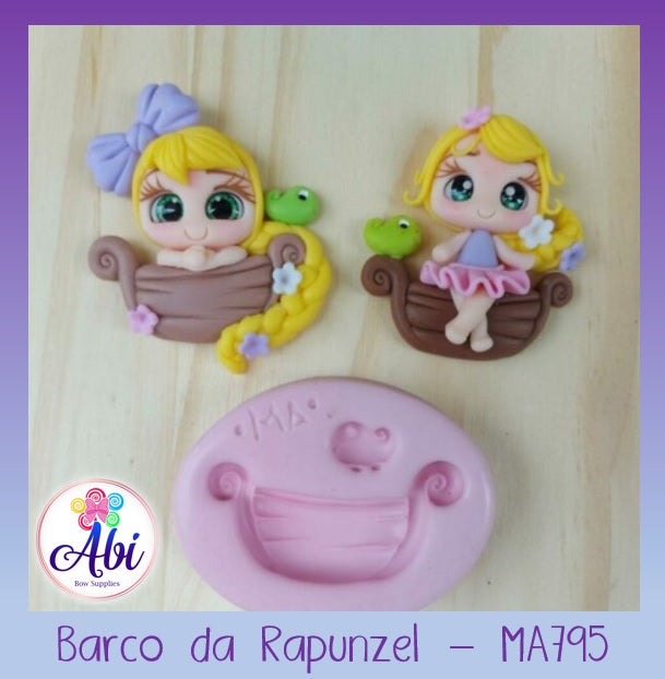 Molde de Silicon Barco da Rapunzel MA