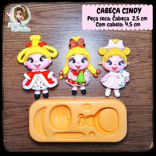 Molde de Silicon Cabeca Cindy AdM