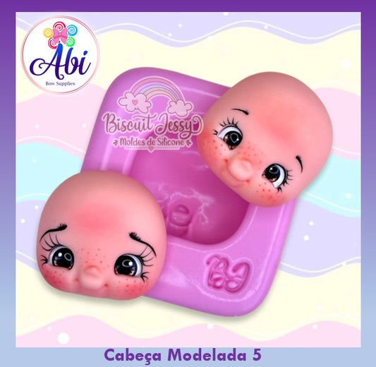 Molde de Silicon Cabeça Modelada 5 BJ