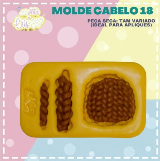Molde de Silicon Cabelo 18 AC