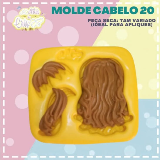 Molde de Silicon Cabelo 20 AC