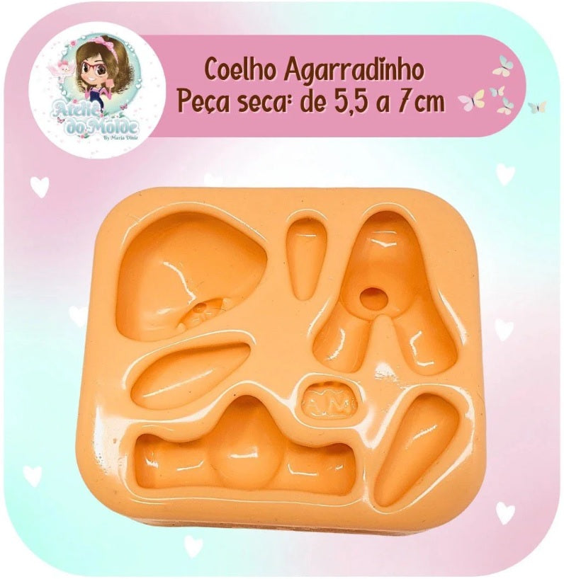 Molde de Silicon Coelho Agarradinho AdM