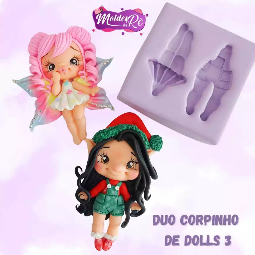 Molde de Silicon Duo Corpinhos de Doll 3 MDR