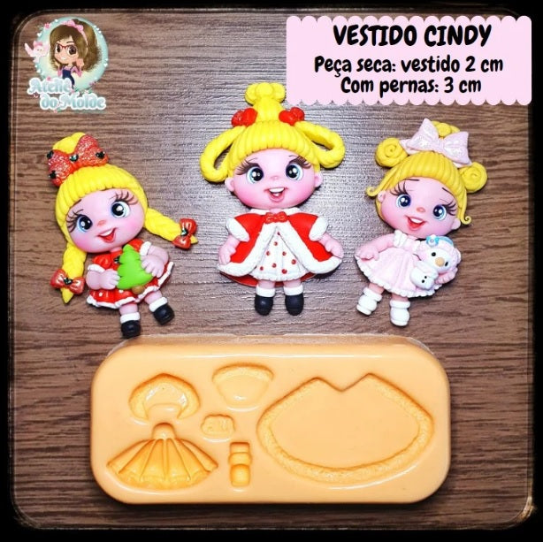 Molde de Silicon Vestido Cindy AdM