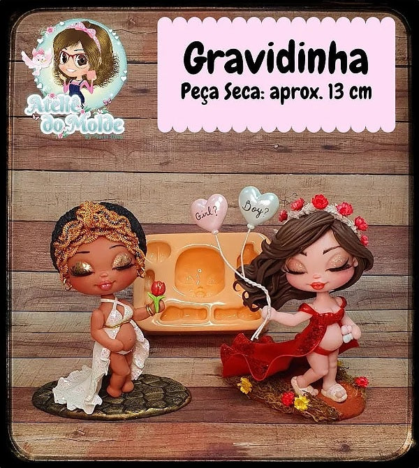 Molde de Silicon Gravidinha (Embarazada) AdM
