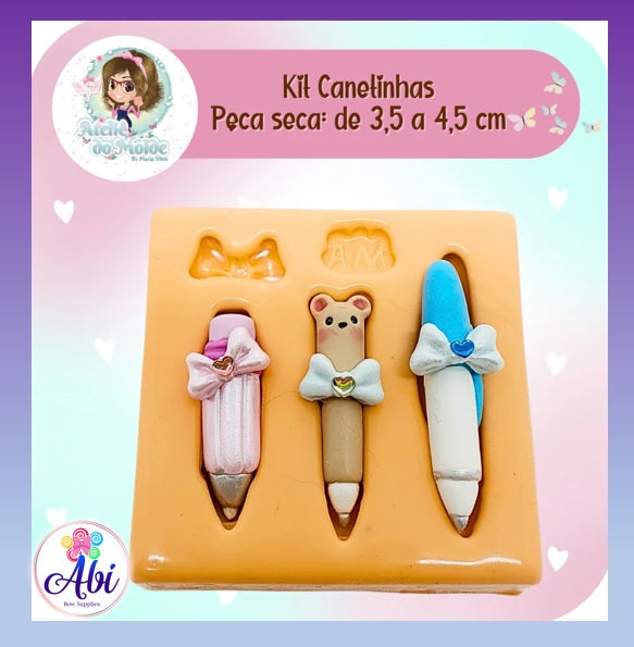 Molde de Silicon Kit Canetinhas AdM