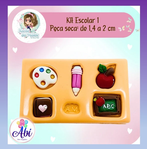 Molde de Silicon Kit Escolar 1 AdM