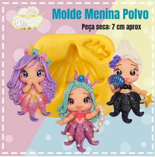 Molde de Silicon Menina Polvo (Ursula) AC
