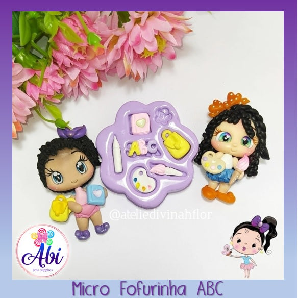 Molde de Silicon Micro Fofurinhas ABC DF