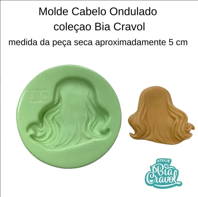 Molde de Silicon Cabelo Ondulado cod 151 BC