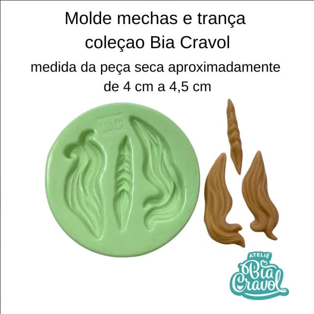 Moldes de Silicon Mechas e Tranças cod 153 BC