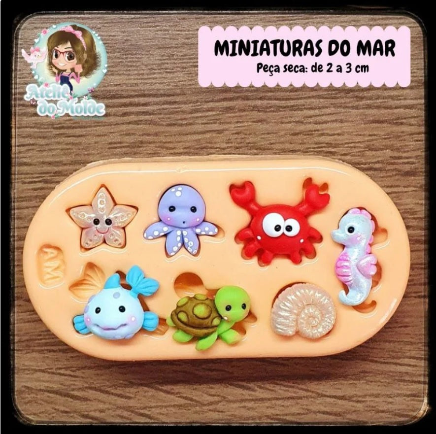 Molde de Silicon Miniaturas do Mar AdM