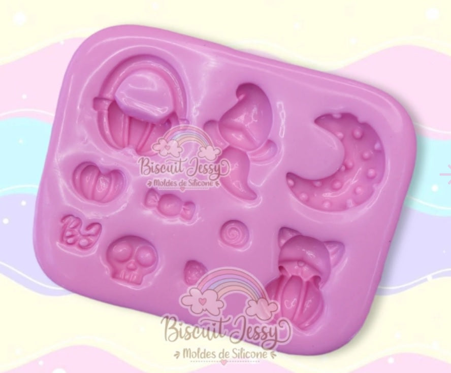 Molde de Silicon Miniatura de Halloween BJ