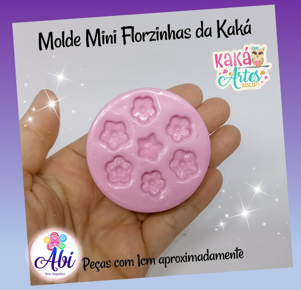 Molde de Silicon Mini Florzinhas da Kaka