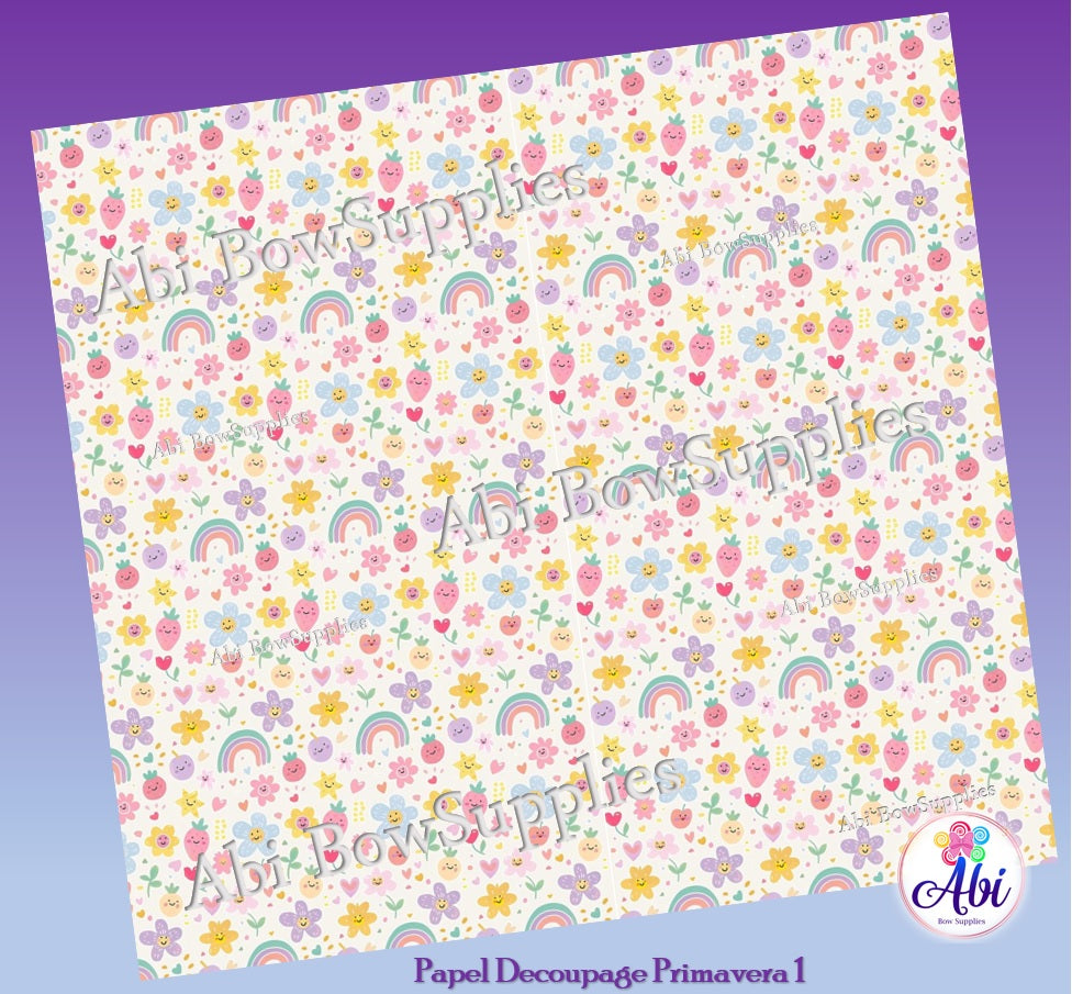 Papel Decoupage Primavera 1