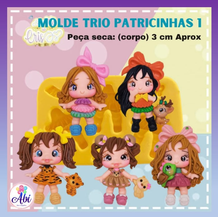 Molde de Silicon Trio Patricinhas 1 AC
