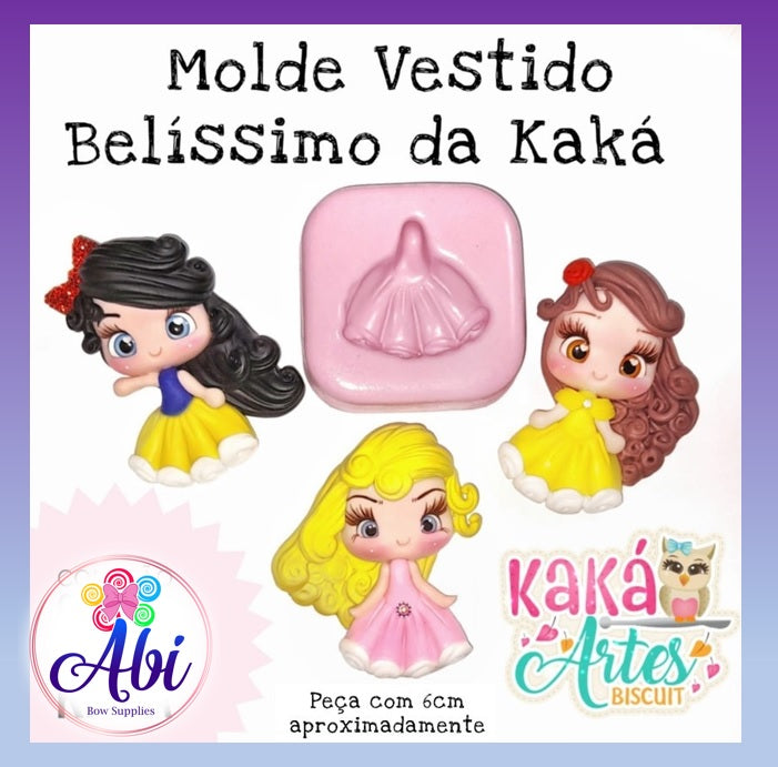 Molde de Silicon Vestido Belíssimo da Kaká.