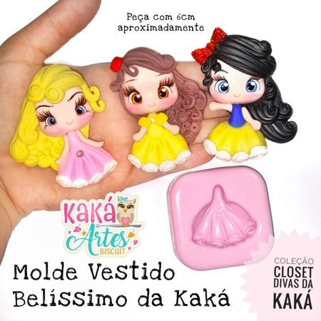 Molde de Silicon Vestido Belíssimo da Kaká.