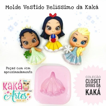 Molde de Silicon Vestido Belíssimo da Kaká.