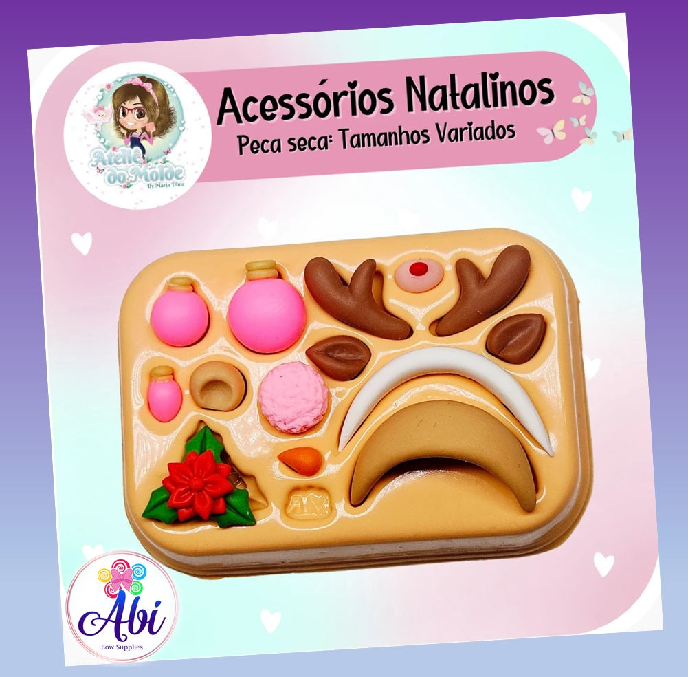 Molde de Silicon Acessorios Natalinhos AdM