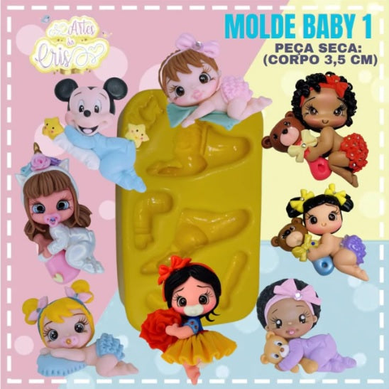 Molde de Silicon Baby 1 Artes da Cris