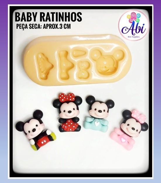 Molde de Silicon Baby Ratinhos AdM