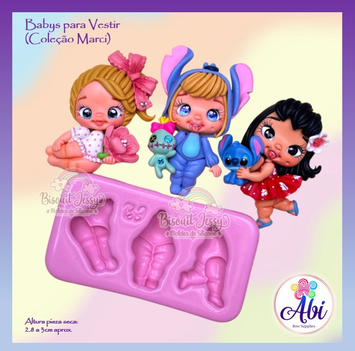 Molde de Silicon Babys para Vestir BJ