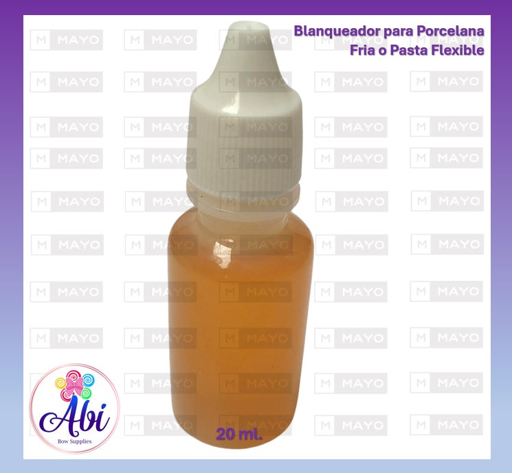 Gotas Blanqueadoras para Porcelana Fria o Pasta Flexible Mayo Manualidades