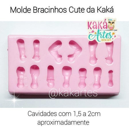 Molde de Silicon Bracinhos Cute da Kaká.