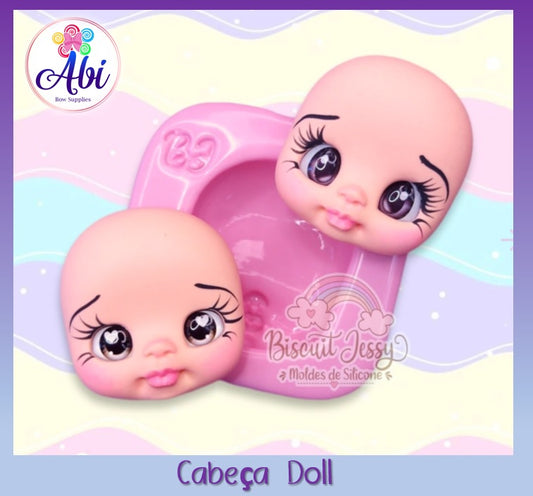 Molde de Silicon Cabeca Doll Biscuit Jessy