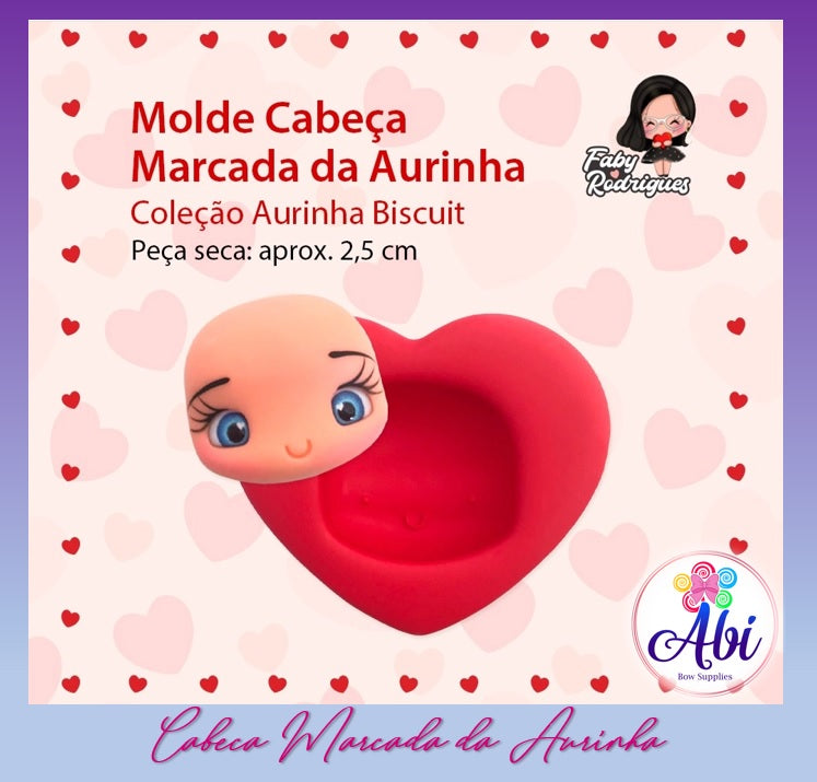 Molde de Silicon Cabeça Marcada da Aurinha. Faby Rodrigues