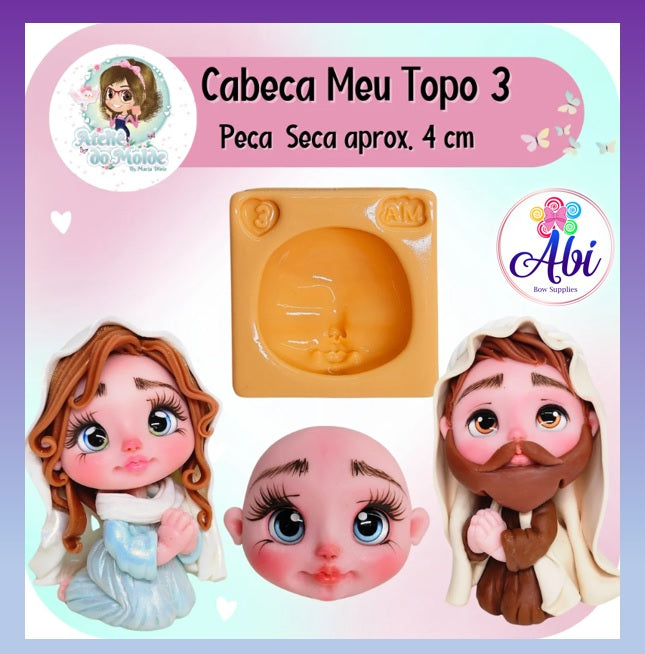 Molde de Silicon Cabeca Meu Topo 3 AdM