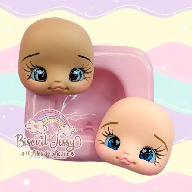 Molde de Silicon Cabeca Modelada Biscuit Jessy