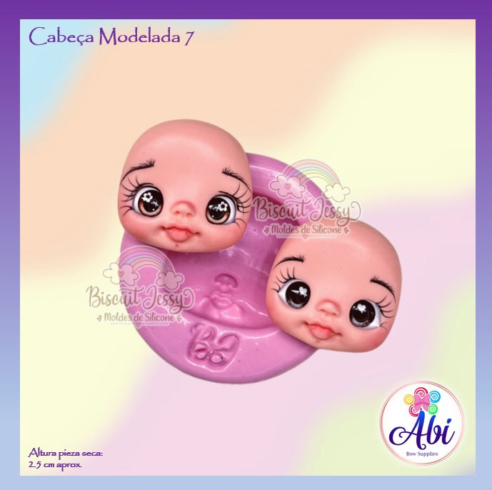 Molde de Silicon Cabeça Modelada 7 BJ