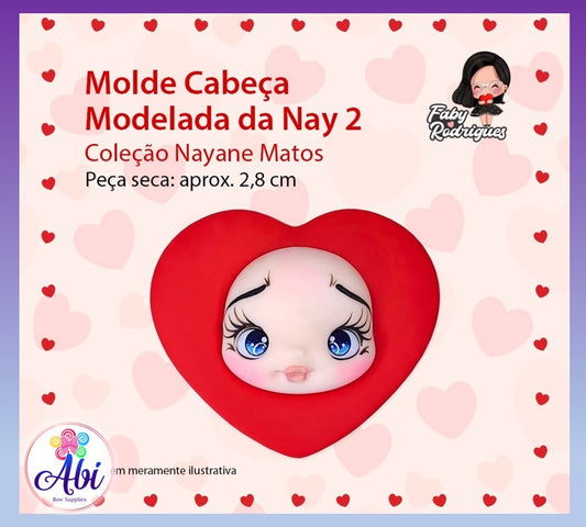 Molde de Silicon Cabeca Modelada da Nay 2 FR