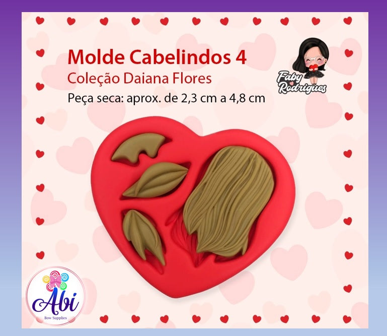 Molde de Silicon Cabelindos 4 Faby Rodrigues