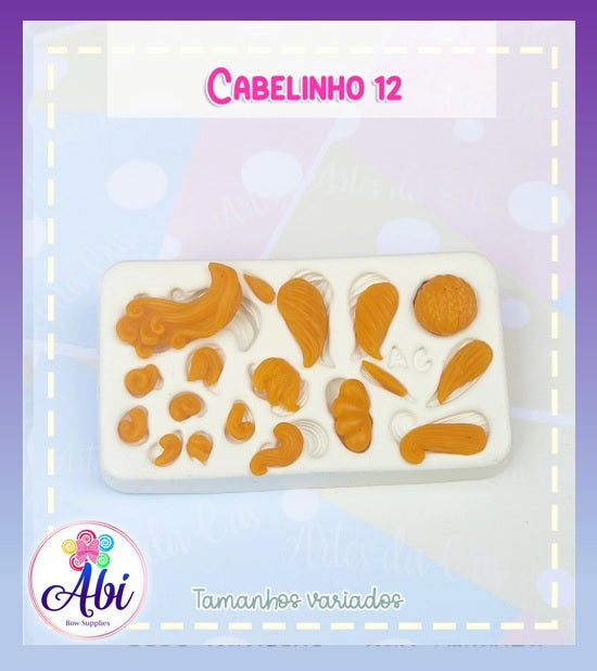Molde de Silicon Cabelinho 12 AC