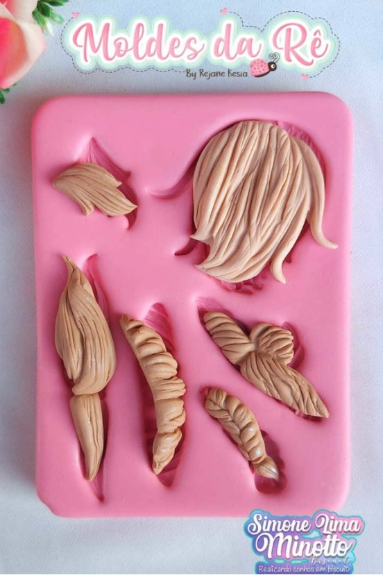 Molde de Silicon Cabelinhos da Simone MDR