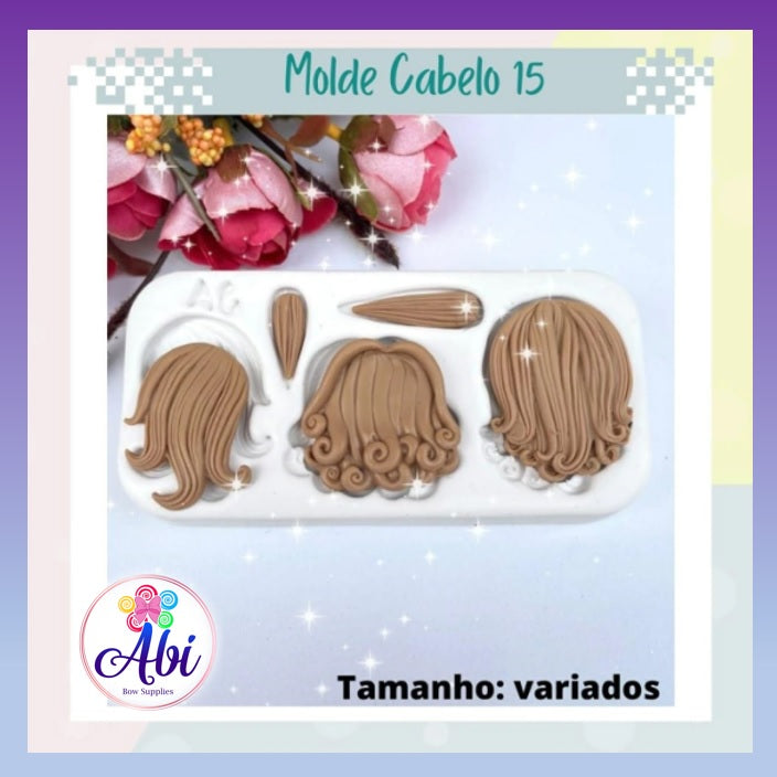 Molde de Silicon Cabelo 15 AC