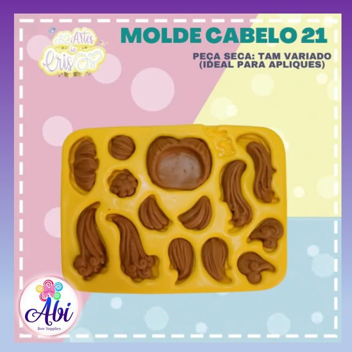 Molde de Silicon Cabelo 21 AC