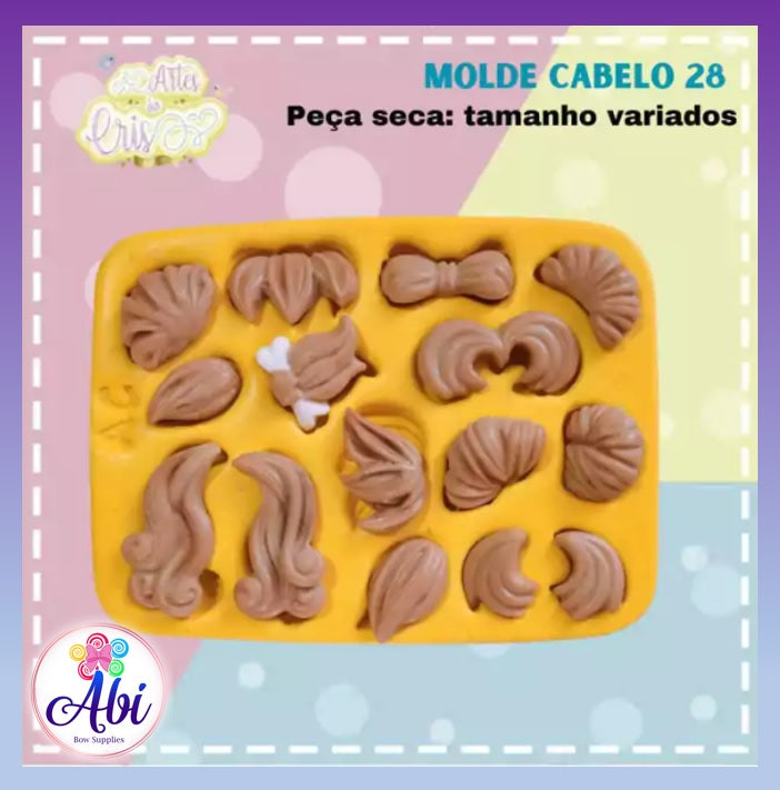 Molde de Silicon Cabelo 28 AC