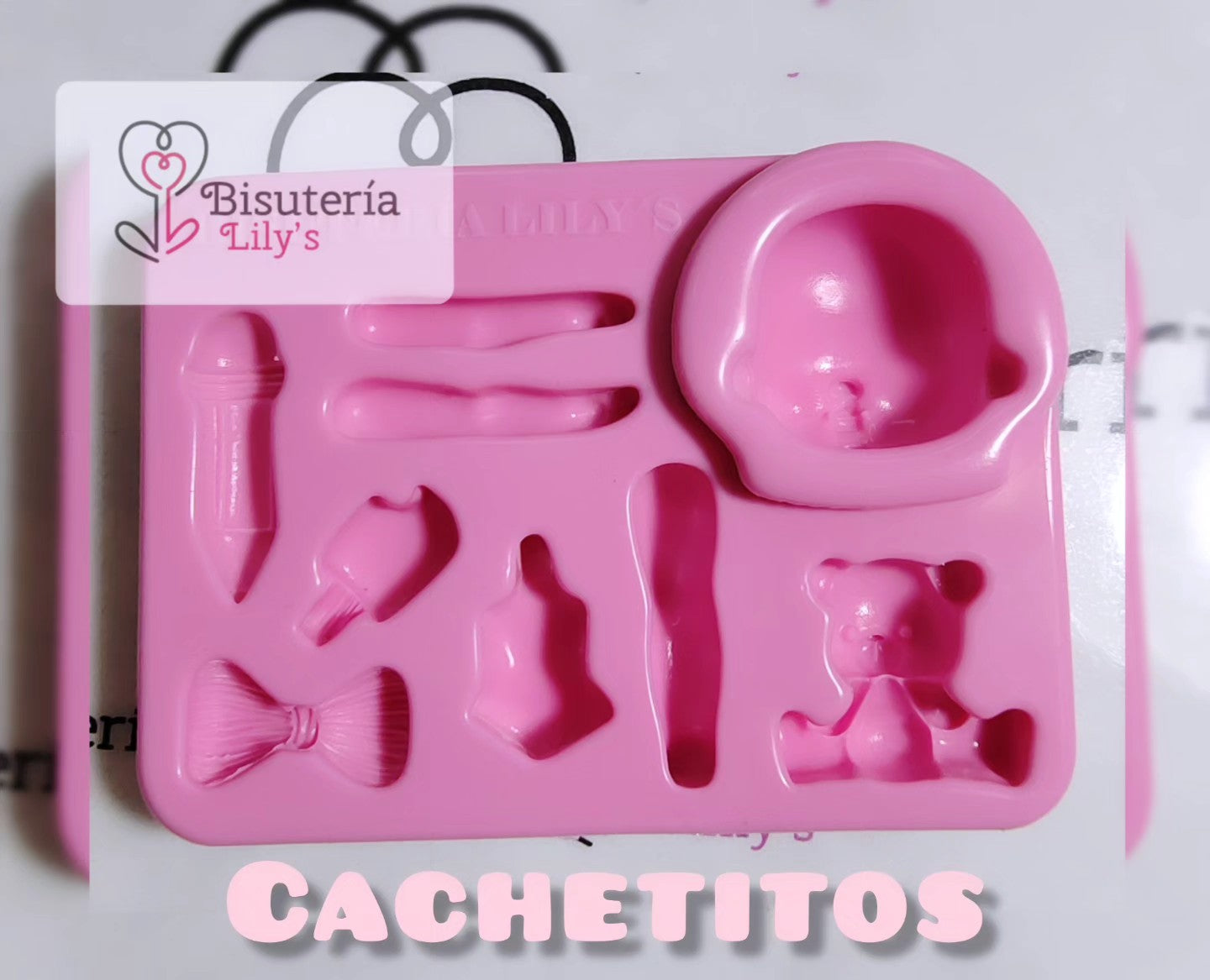 Molde de Silicon Cachetitos. Coleccion Ternuritas Bisuteria Lily's