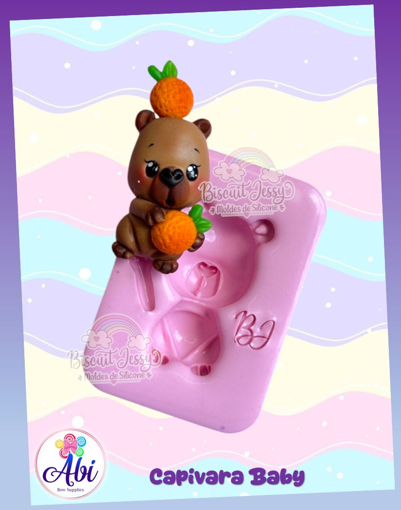 Molde de Silicon Capivara Baby Biscuit Jessy