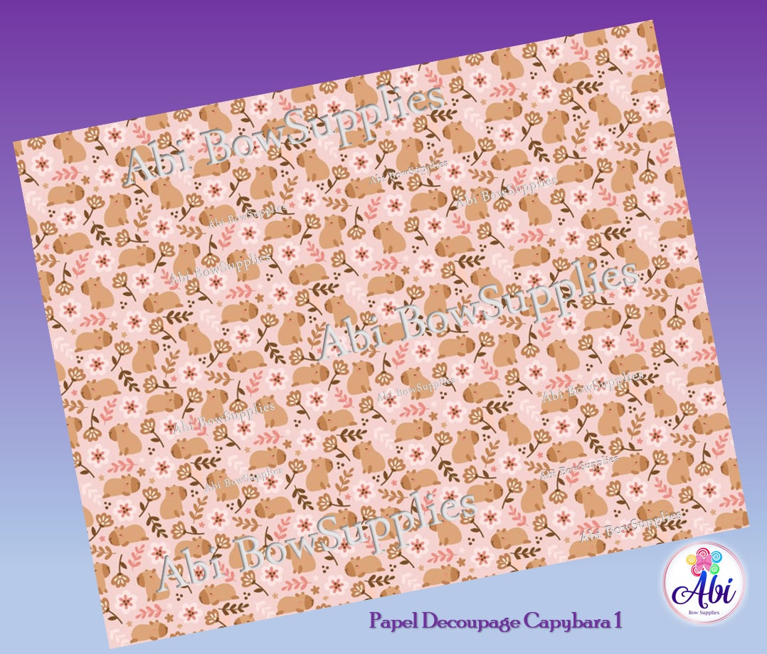 Papel Decoupage Capybara 1