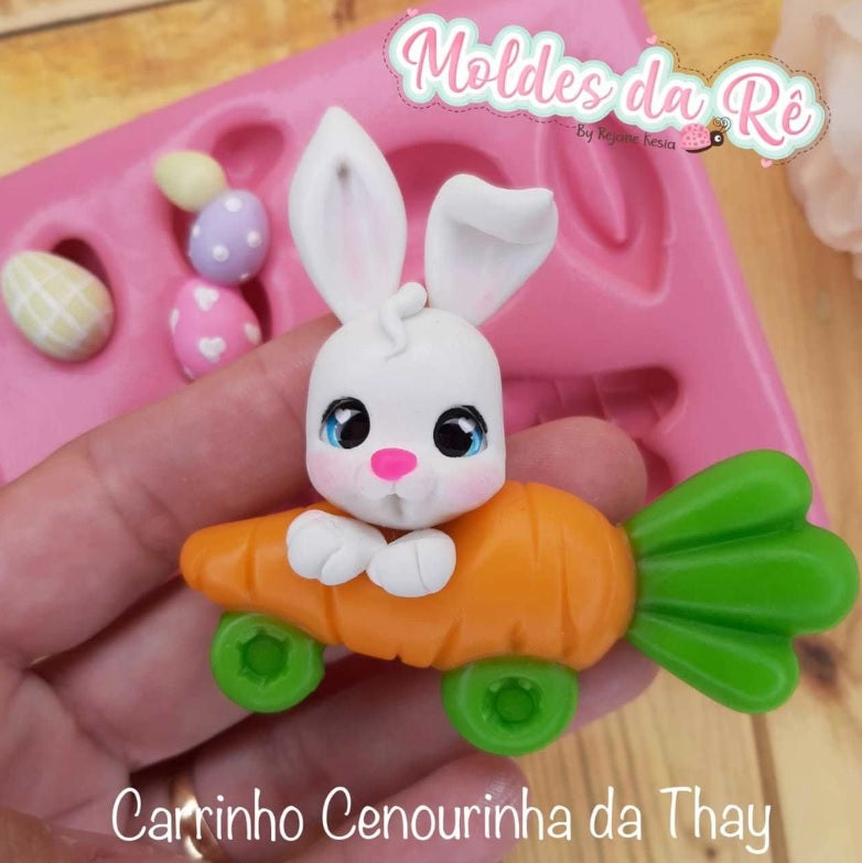 Molde de Silicon Carrinho Cenourinha da Thay MDR